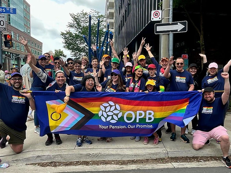 OPB marching in Toronto Pride Parade, supporting inclusive workplace, member experience